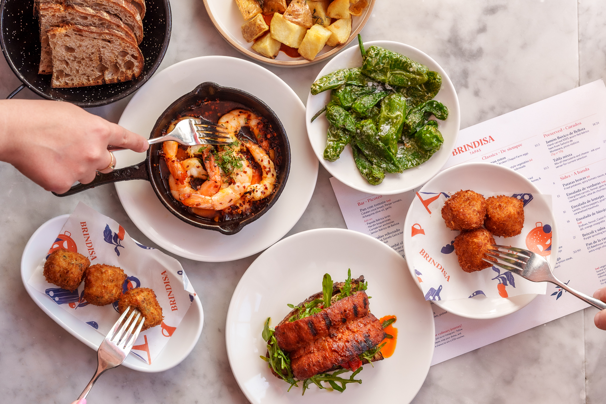 Spring menu food items