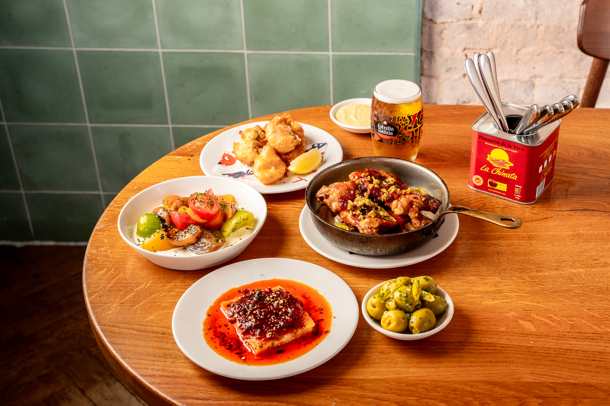 Selection of seasonal summer dishes